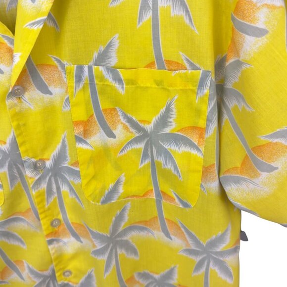Vintage 1980's Men's Tropicana Hawaiian Shirt With Palm Tree - Picture 2 of 9